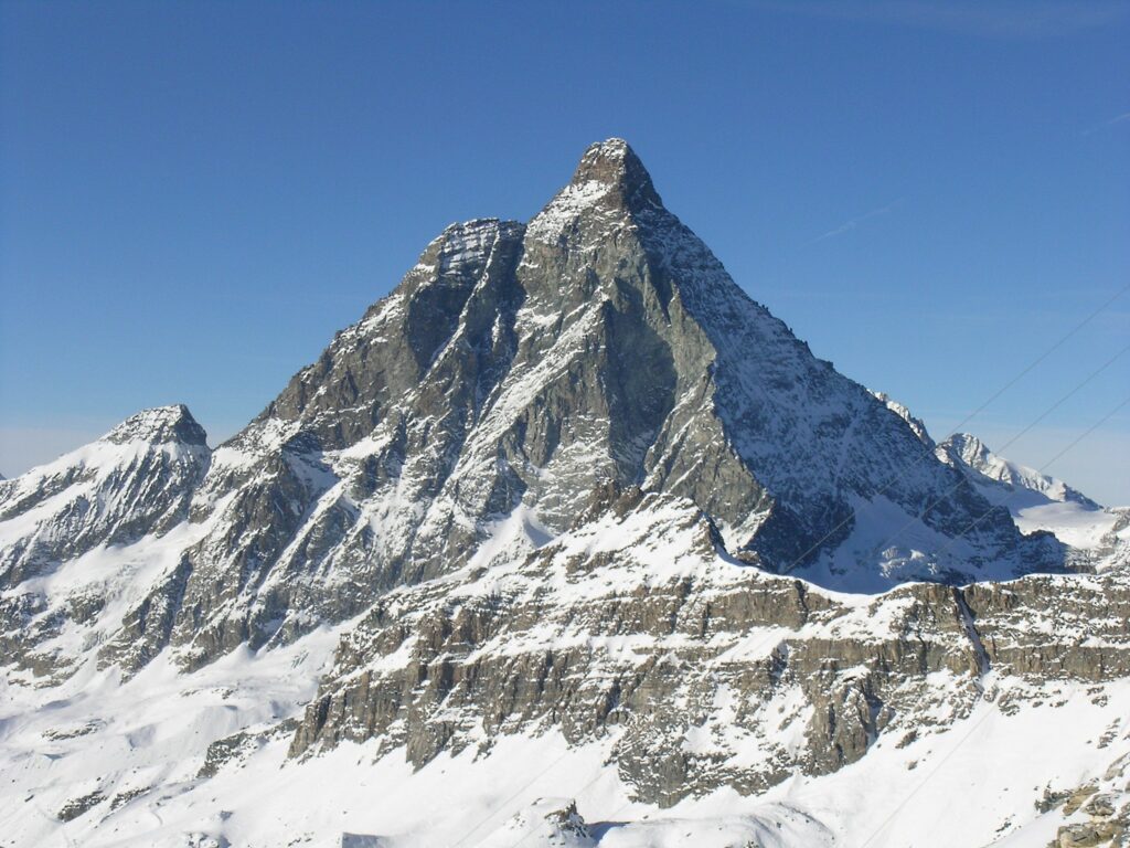 ski slopes of Monte Cervino, Italy