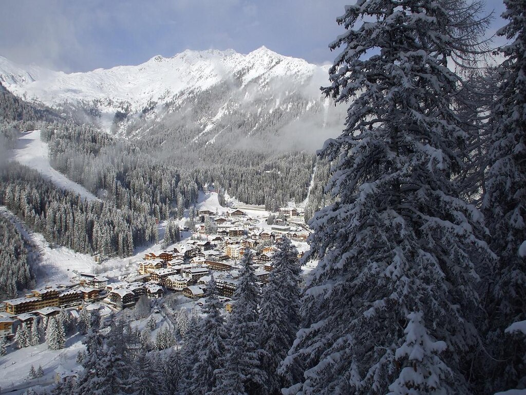 Mountain town of Madonna di Campiglio, Italy